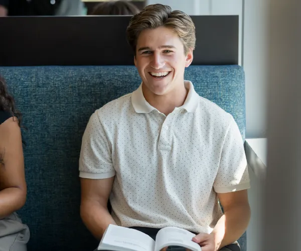 young man smiling